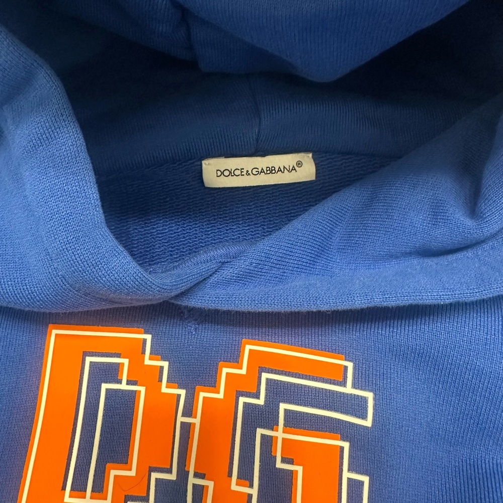 Dolce & Gabbana Blue Pixelated Kids Hoodie - Picture 3 of 5